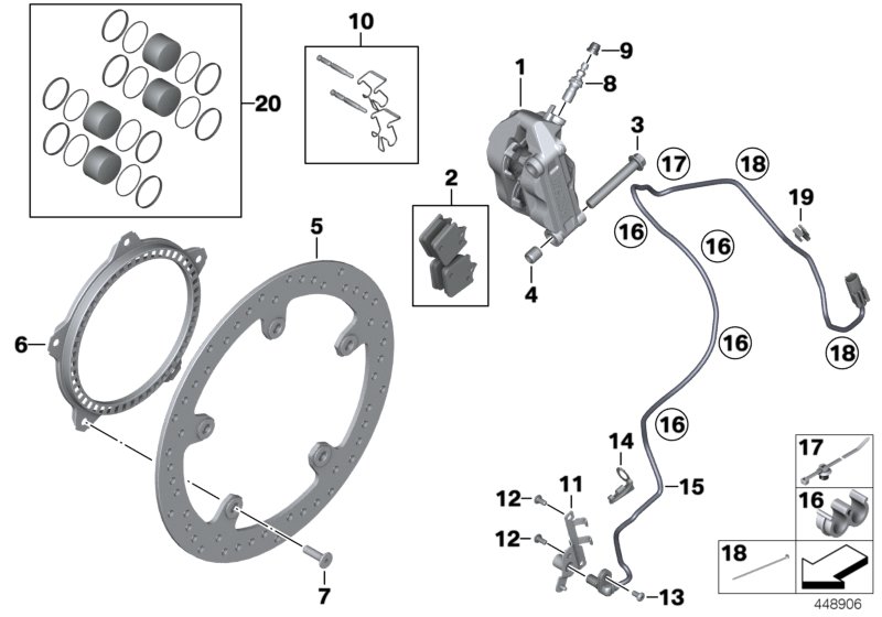 Front wheel brake