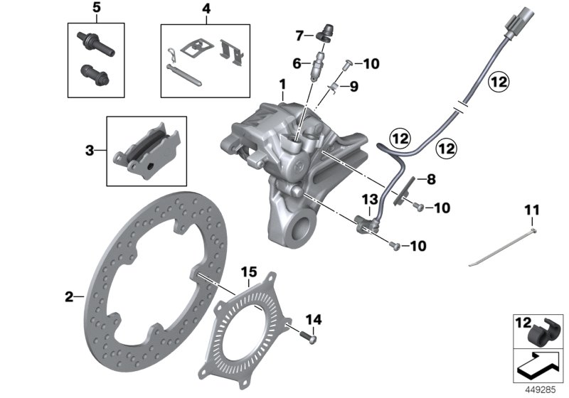 Rear wheel brake