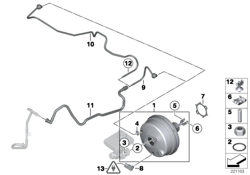 Power brake unit depression