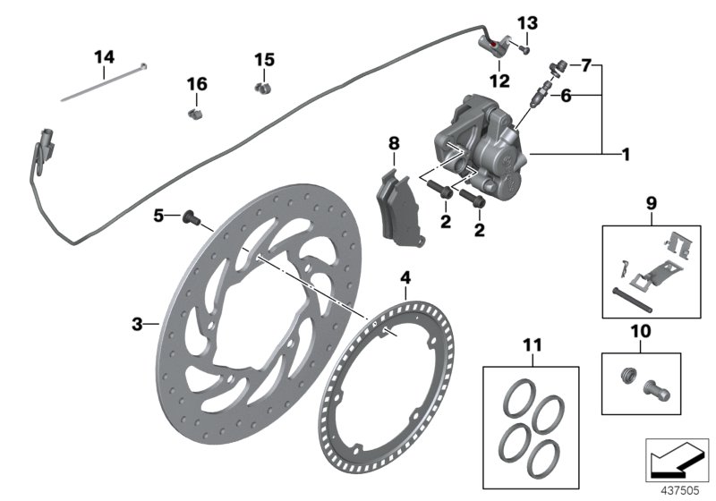Rear wheel brake