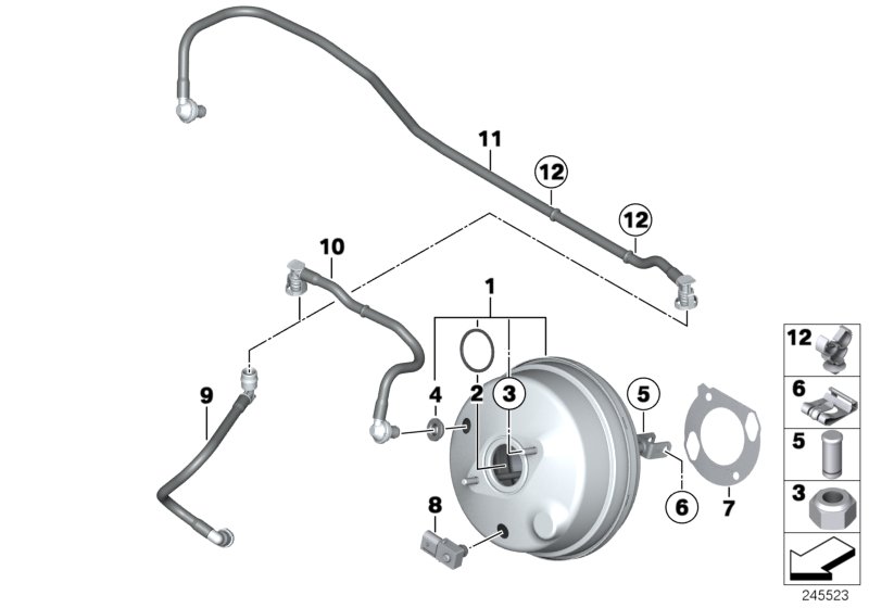 Power brake unit depression