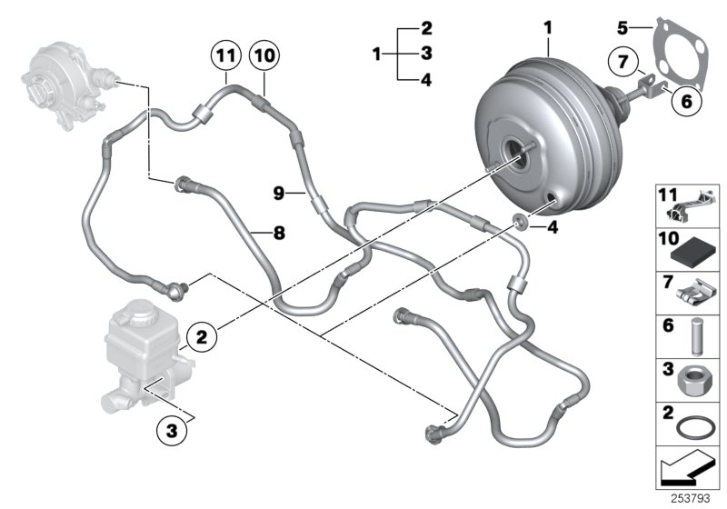 Power brake unit depression