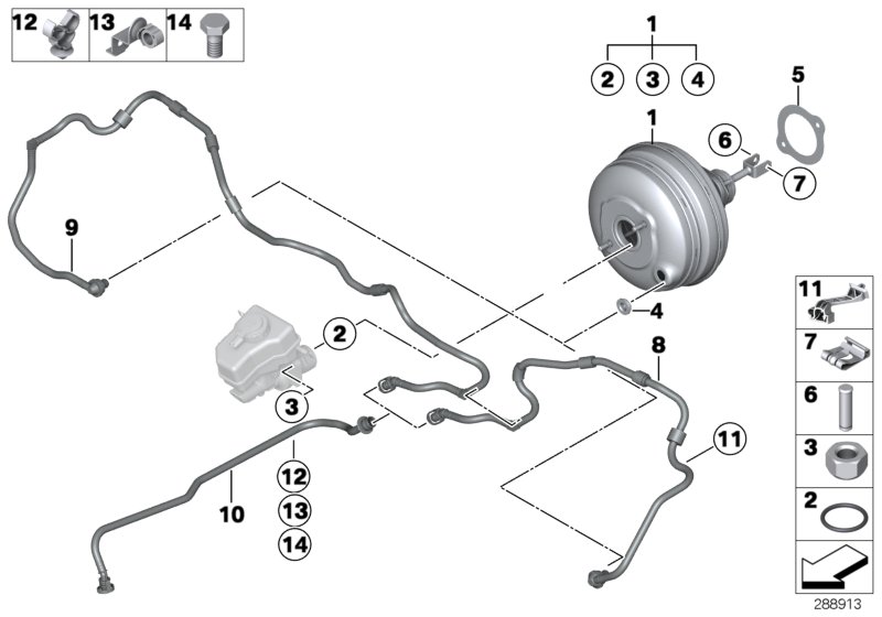 Power brake unit depression