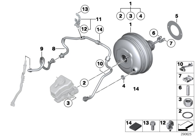 Power brake unit depression