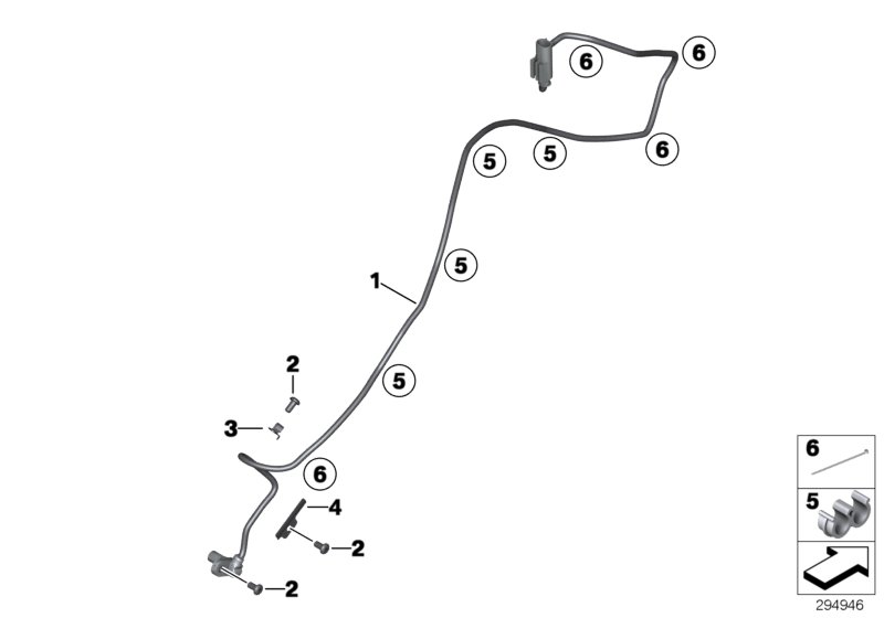 Rotational-speed sensor, rear