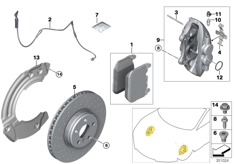 Front wheel brake