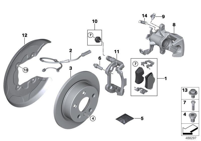 Rear wheel brake
