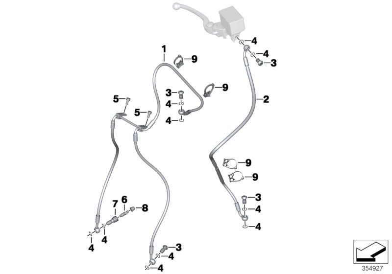 Brake lines, ABS front
