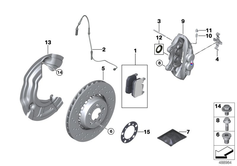 Front wheel brake
