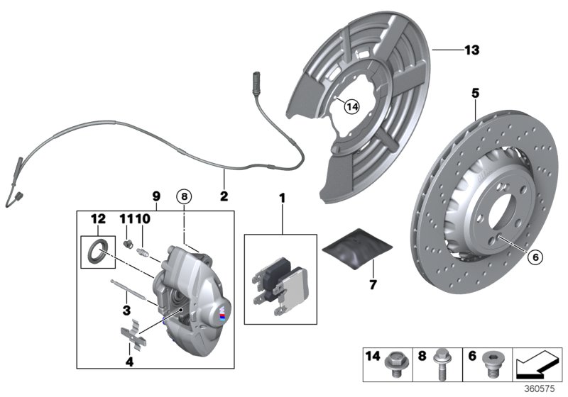 Rear wheel brake
