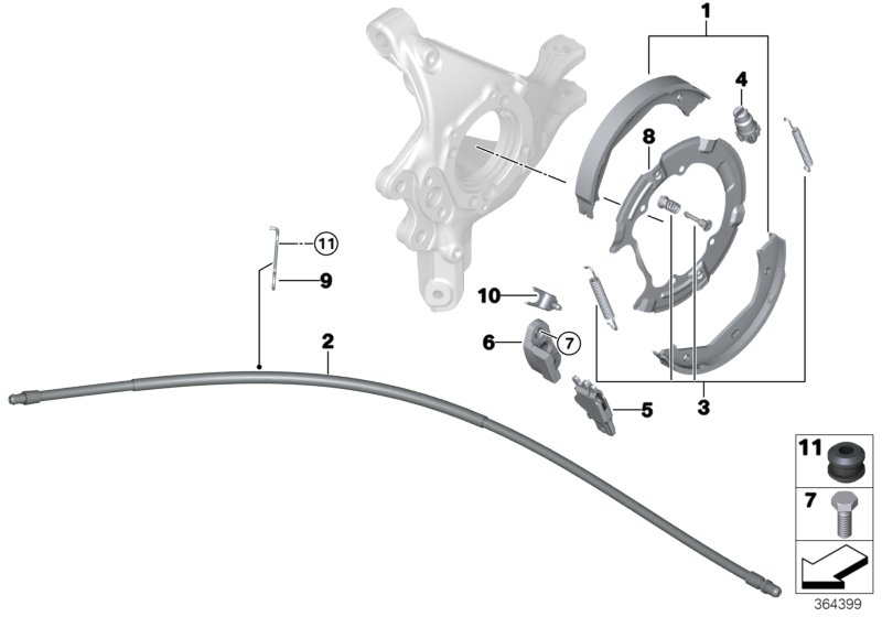 Parking brake / brake pads