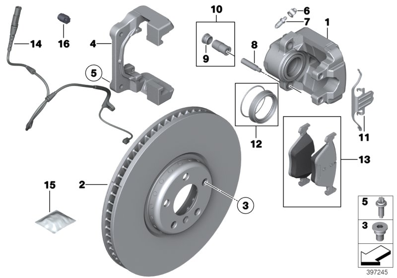 Front brake, brake pad power kit
