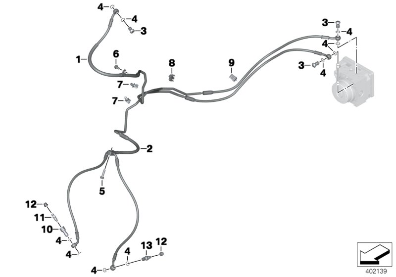Brake lines, front
