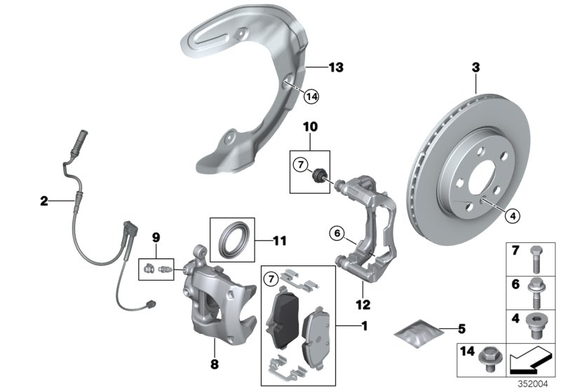 Front wheel brake