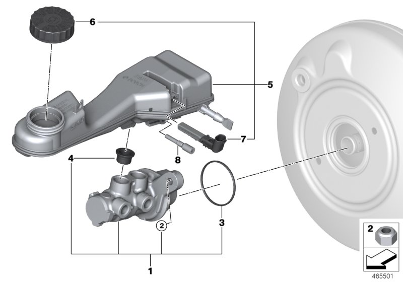 Brake master cylinder/expansion tank