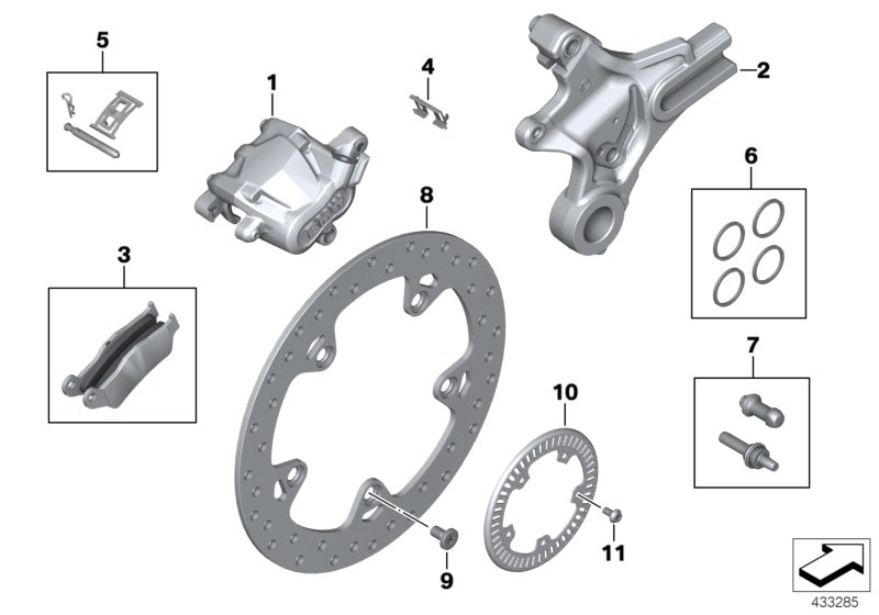 Rear wheel brake
