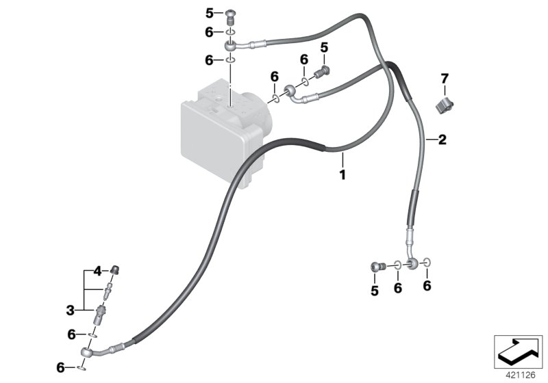Brake lines, front