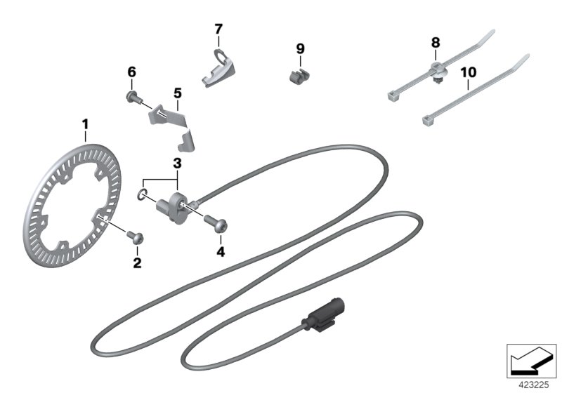 Speed sensor, front
