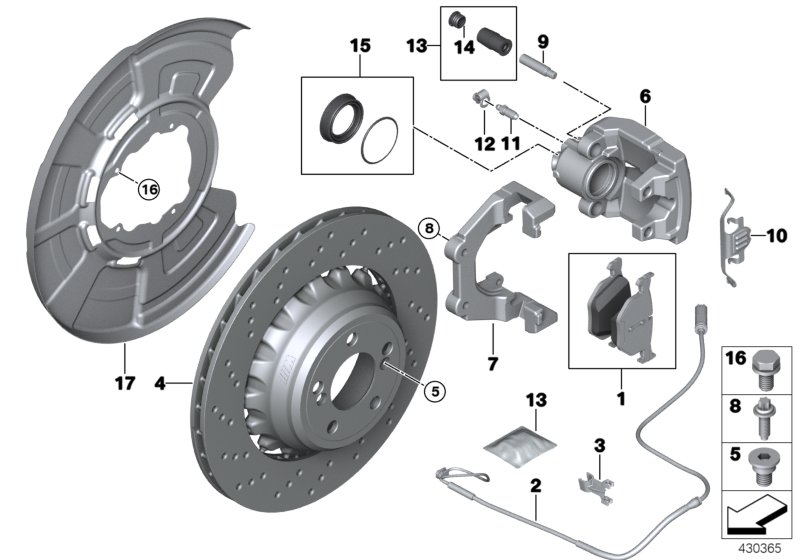 Rear wheel brake