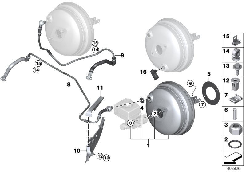 Power brake unit depression
