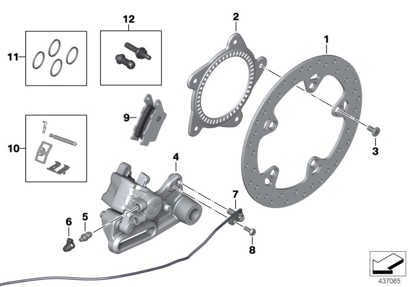 Rear wheel brake