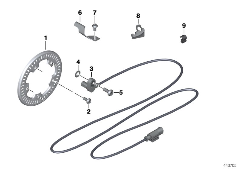 Speed sensor, front