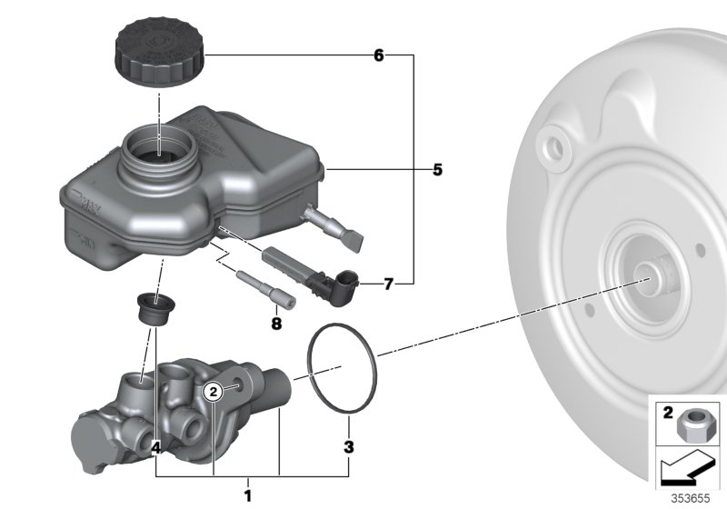Brake master cylinder/expansion tank