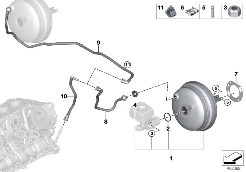 Power brake unit depression