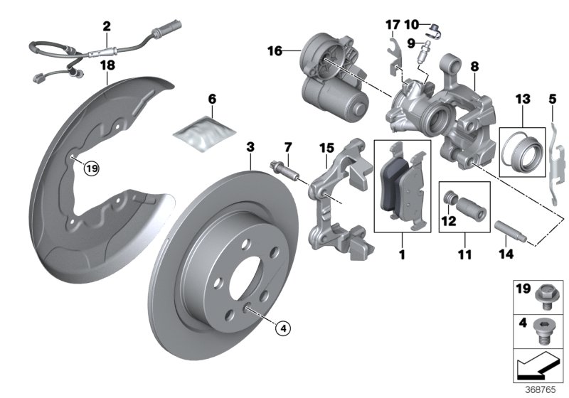Rear wheel brake