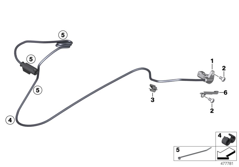 Wheel speed sensor, rear