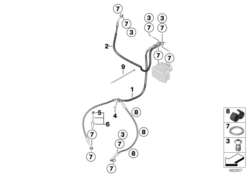Brake line front