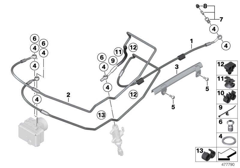 Brake lines, front