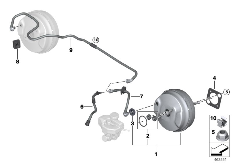Power brake unit depression