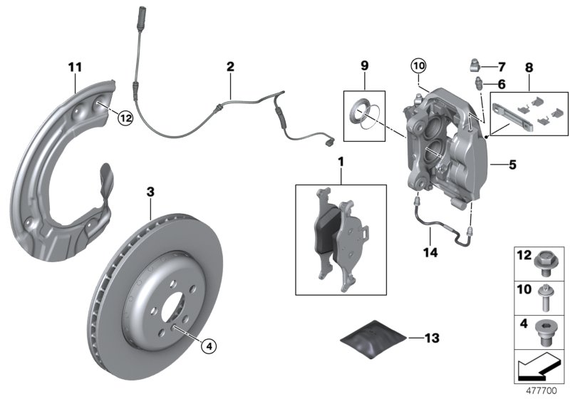 Front wheel brake