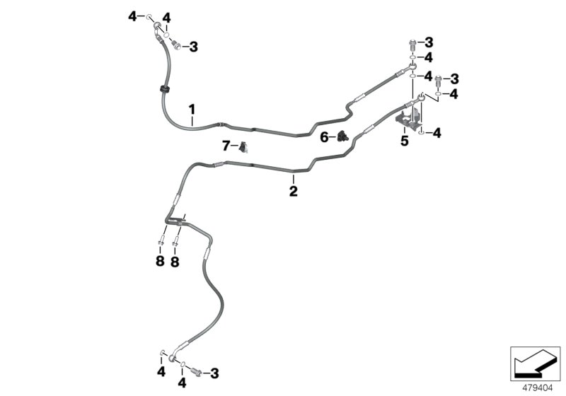 Brake lines, front