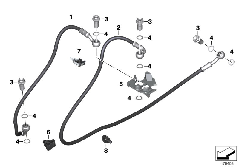 Brake lines, front