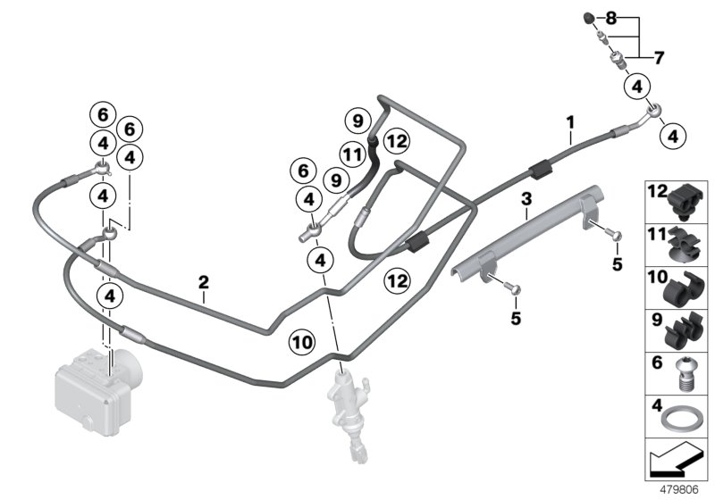 Brake lines, front