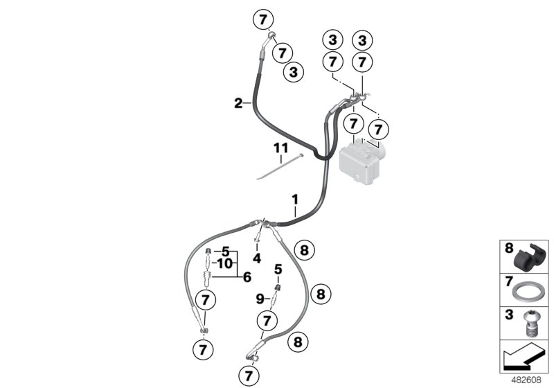 Brake line front