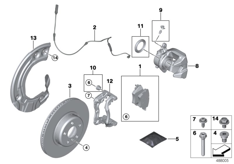 Front wheel brake