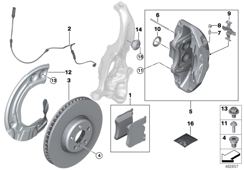 Front wheel brake