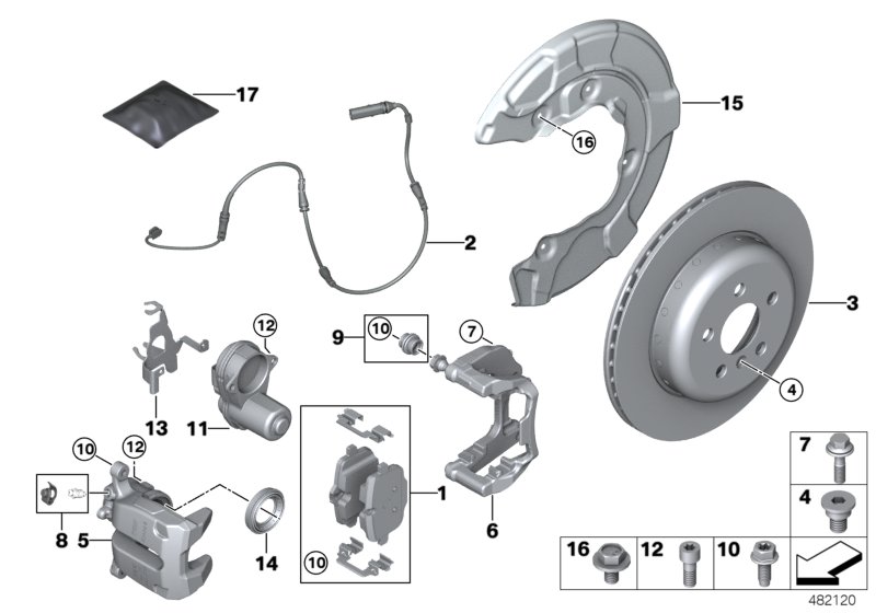 Rear wheel brake