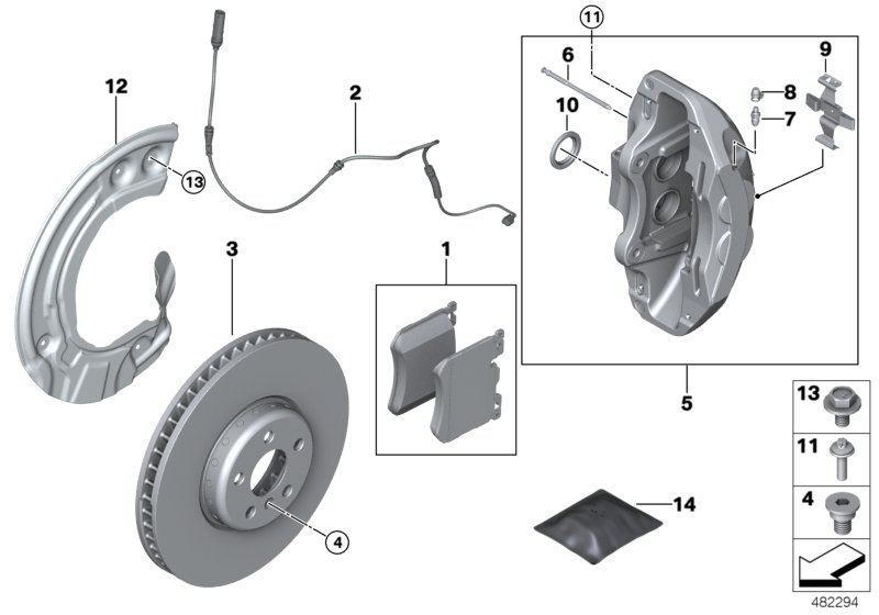 Front wheel brake