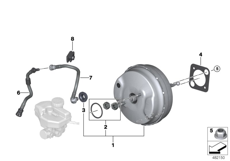 Power brake unit depression