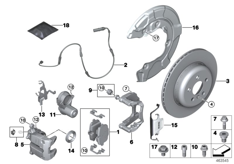 Rear wheel brake