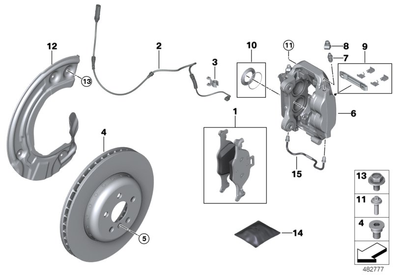 Front wheel brake