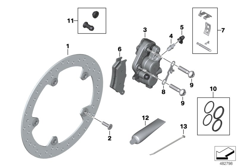 Front wheel brake