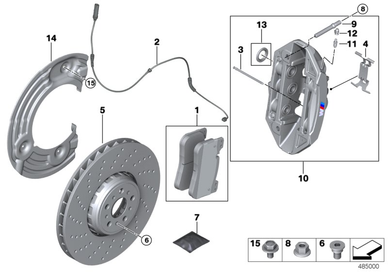 Front wheel brake