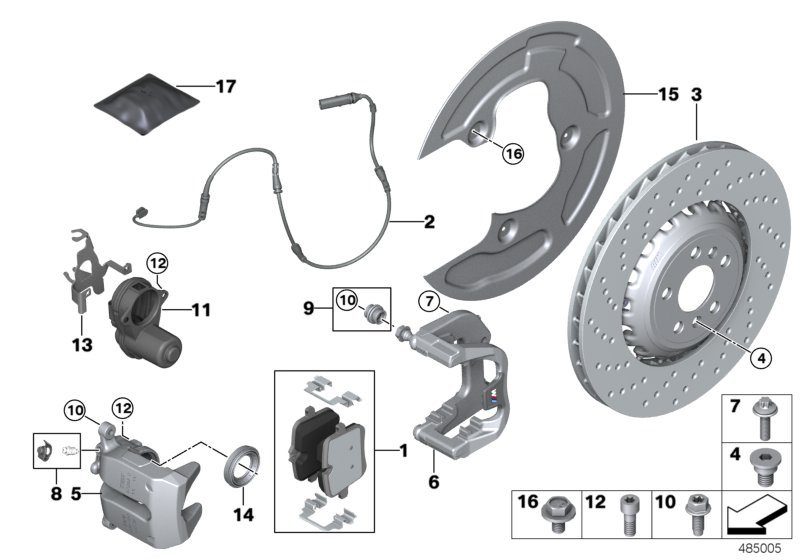 Rear wheel brake