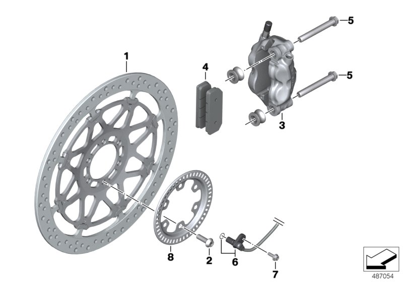 Front wheel brake