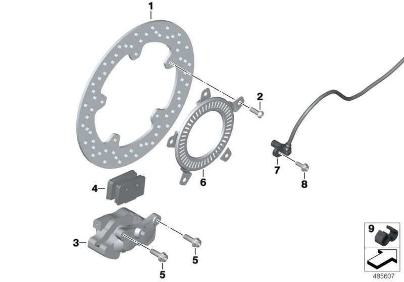 Rear wheel brake